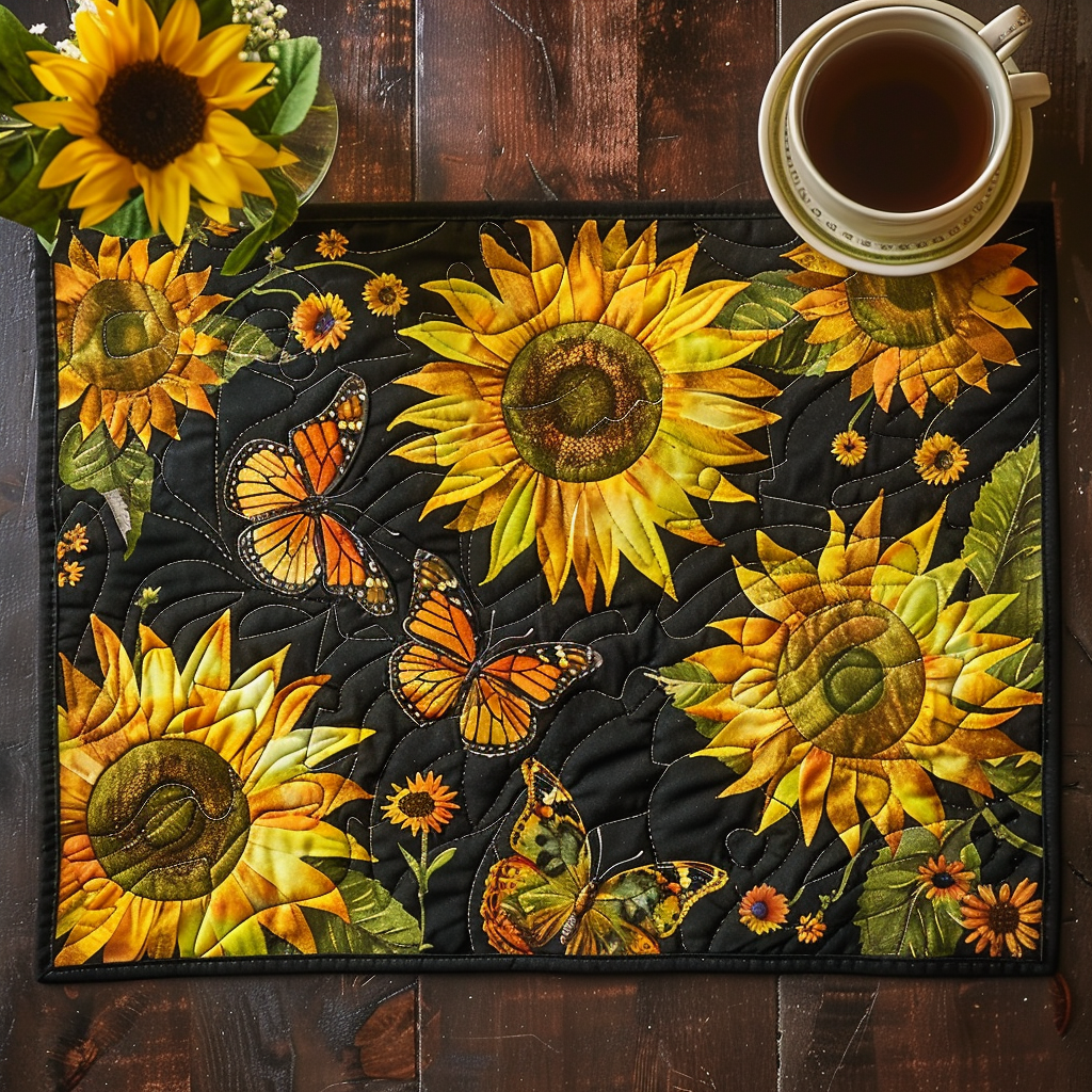 Sonnenblumengarten Schmetterlinge Untersetzer