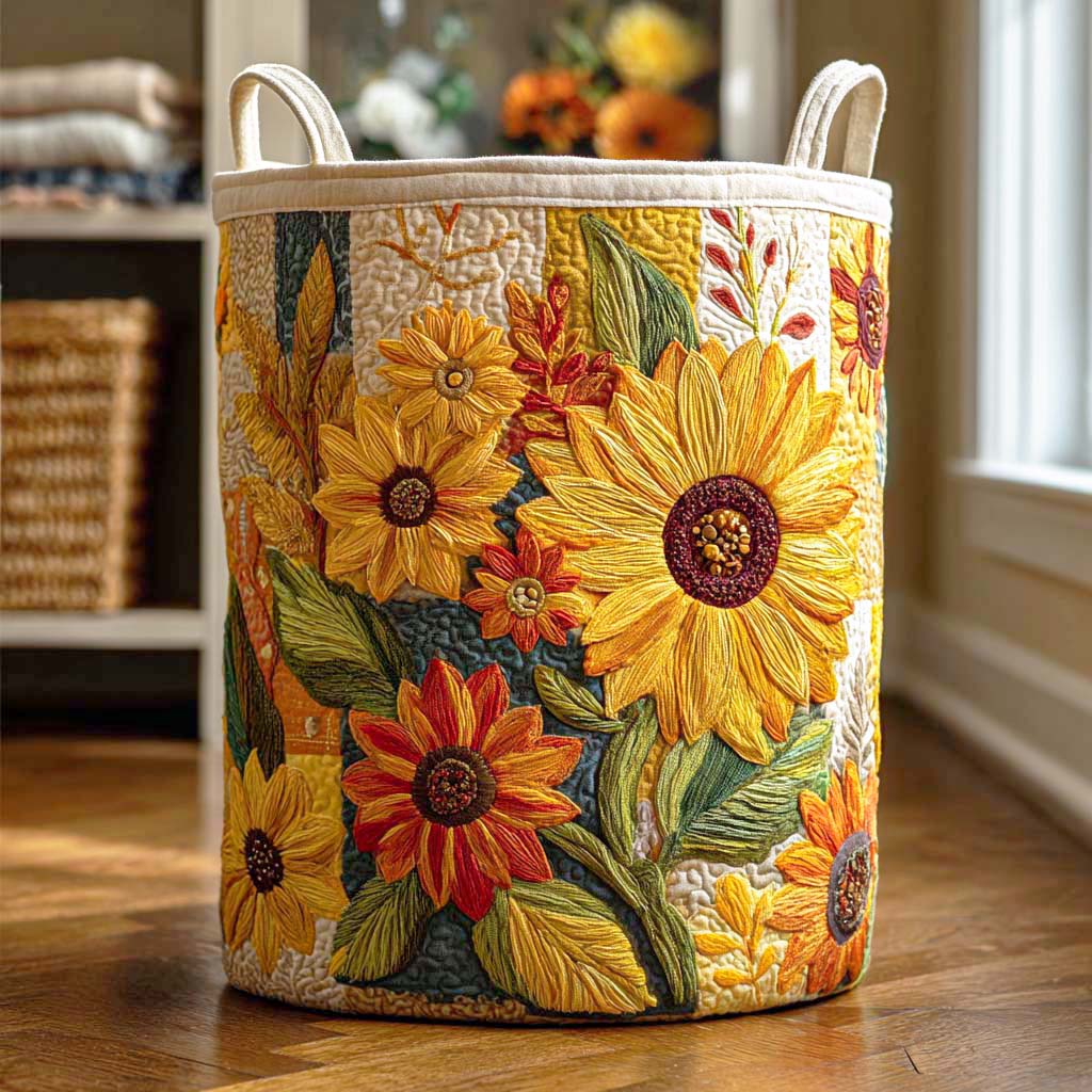 Traum von Sonnenblumen Wäschekorb