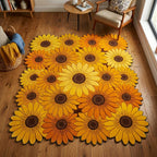 Goldenes Sonnenblumenfeld Sonderform Decke
