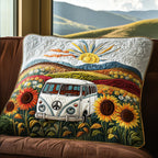 Hippiebus Sonnenblumen Kissenbezug