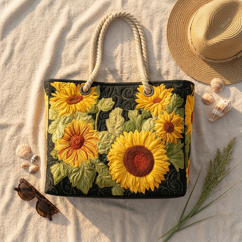 Strandtasche - Feld aus Sonnenblumen