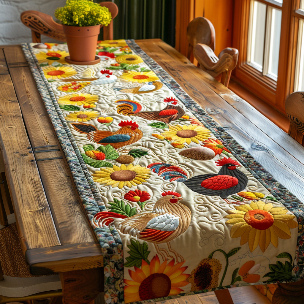 Sonniges Landhaus Sonnenblumen Tischläufer
