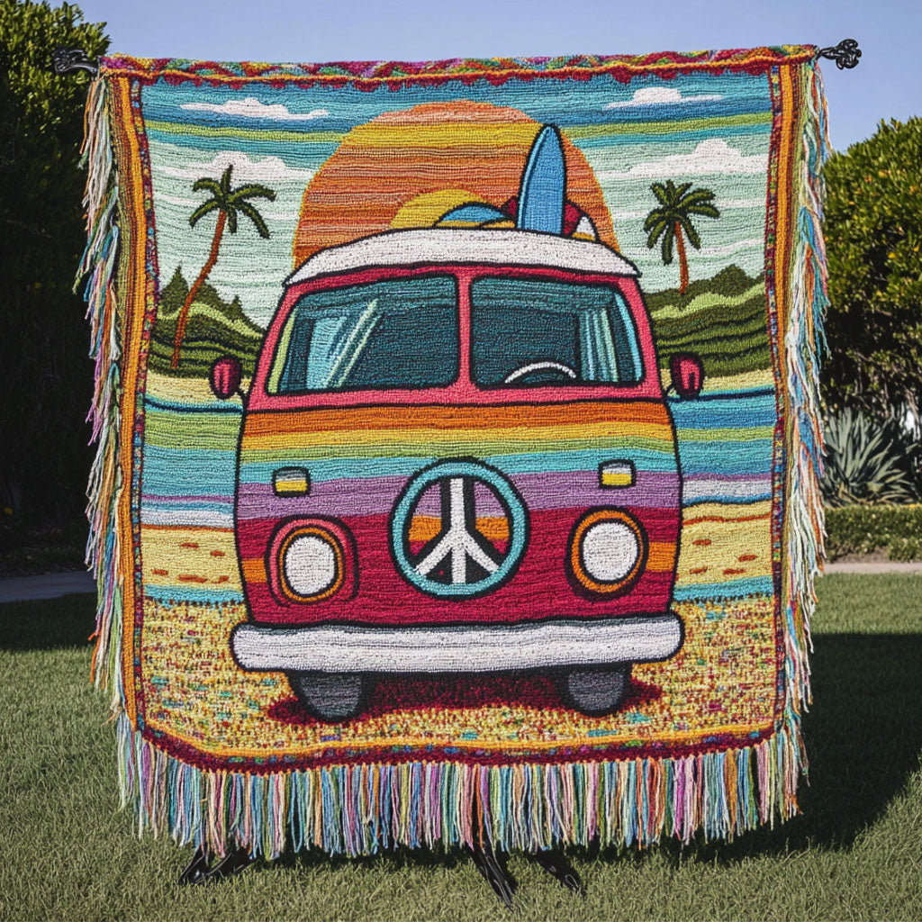 Surf Hippiebus Strand Gewebt Sofadecke