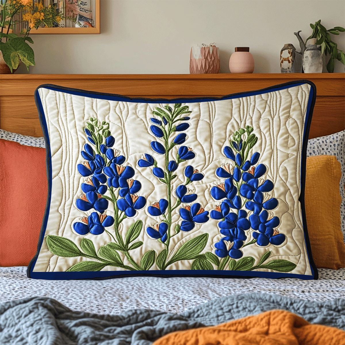 Texas Blauer Lupinen Kissenbezug