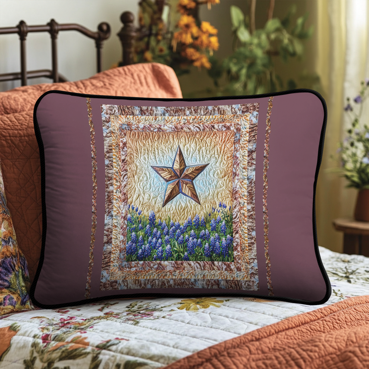 Texas Stern Patchwork Kissenbezug