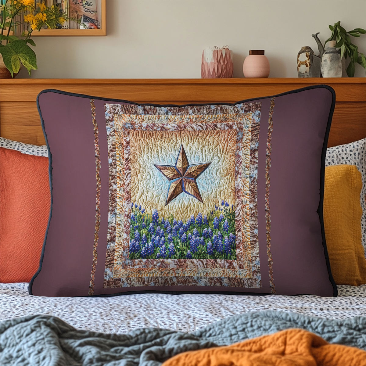 Texas Stern Patchwork Kissenbezug