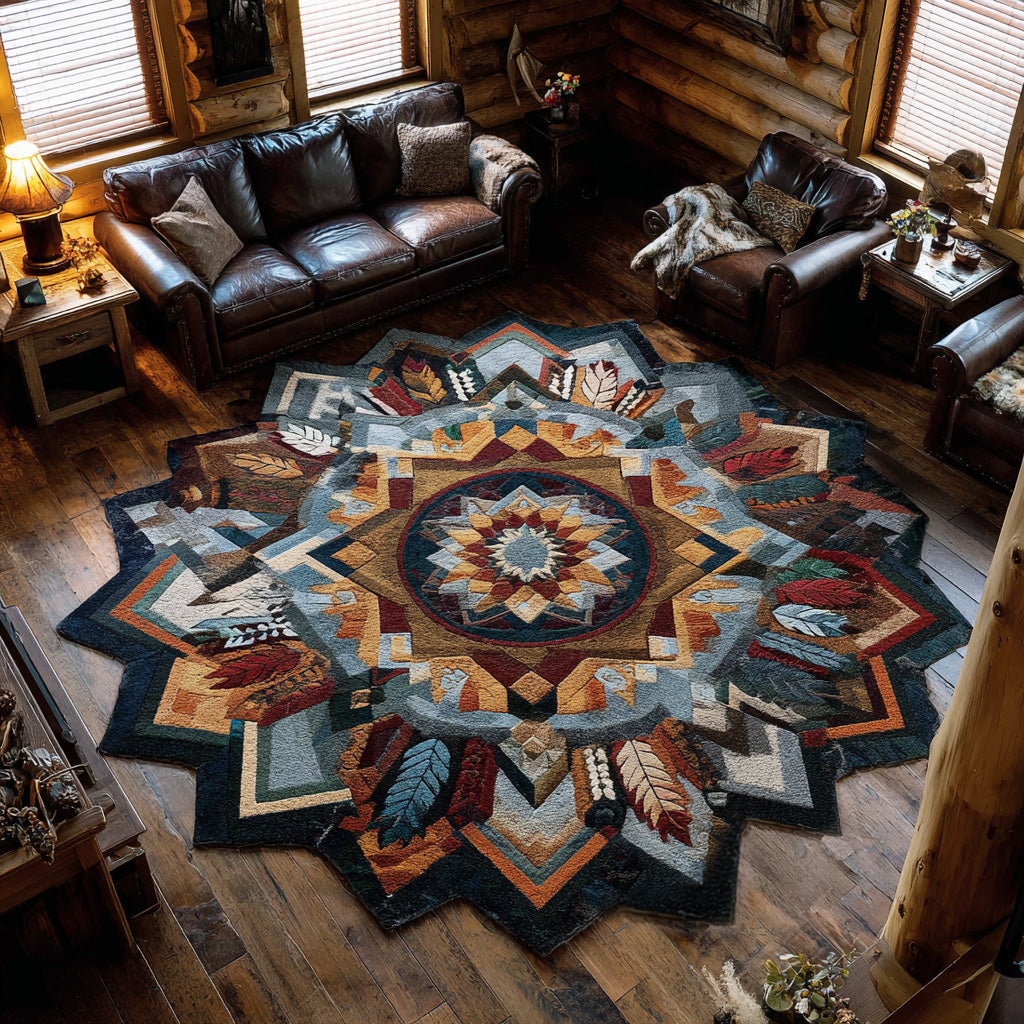 Ethno Sternmandala Federn Sonderform Decke