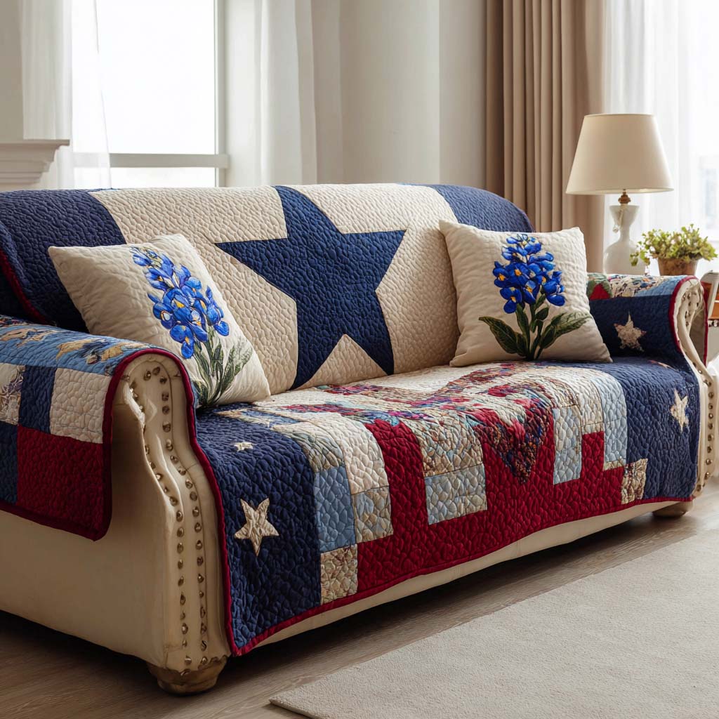 Americana Karo Patchwork Sofaüberwurf