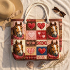 Strandtasche - Pferde mit Herzen