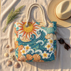 Strandtasche - Wellen im Sonnenschein
