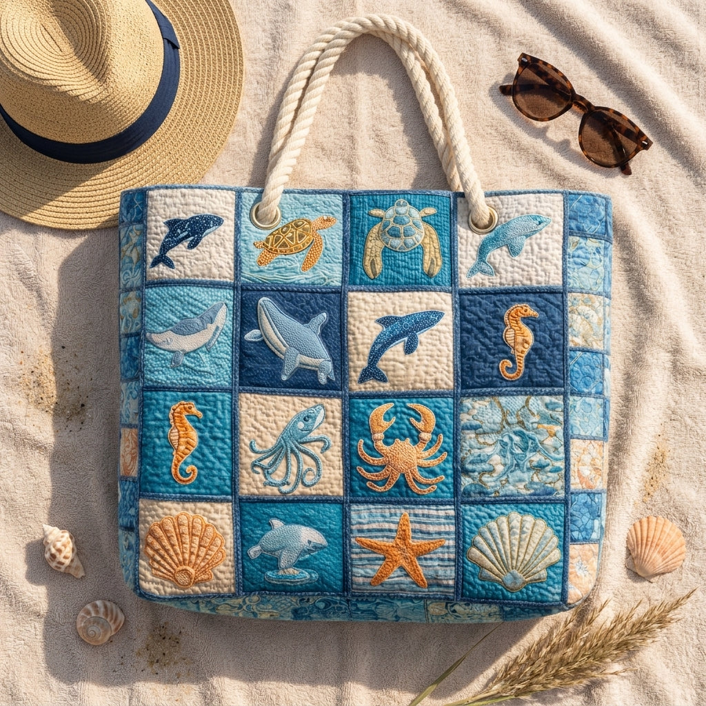 Strandtasche - Tiefblaues Leben