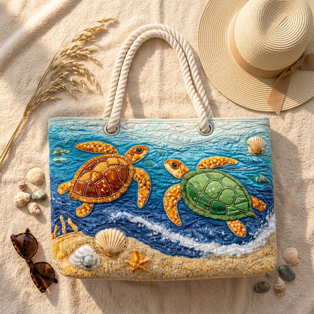 Strandtasche - Schildkröten am Strand