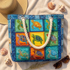 Strandtasche - Regenbogenschildkröten