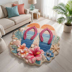 Tropische Flip Flop Blüten Sonderform Decke