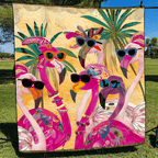 Tropische Flamingo Oase Decke