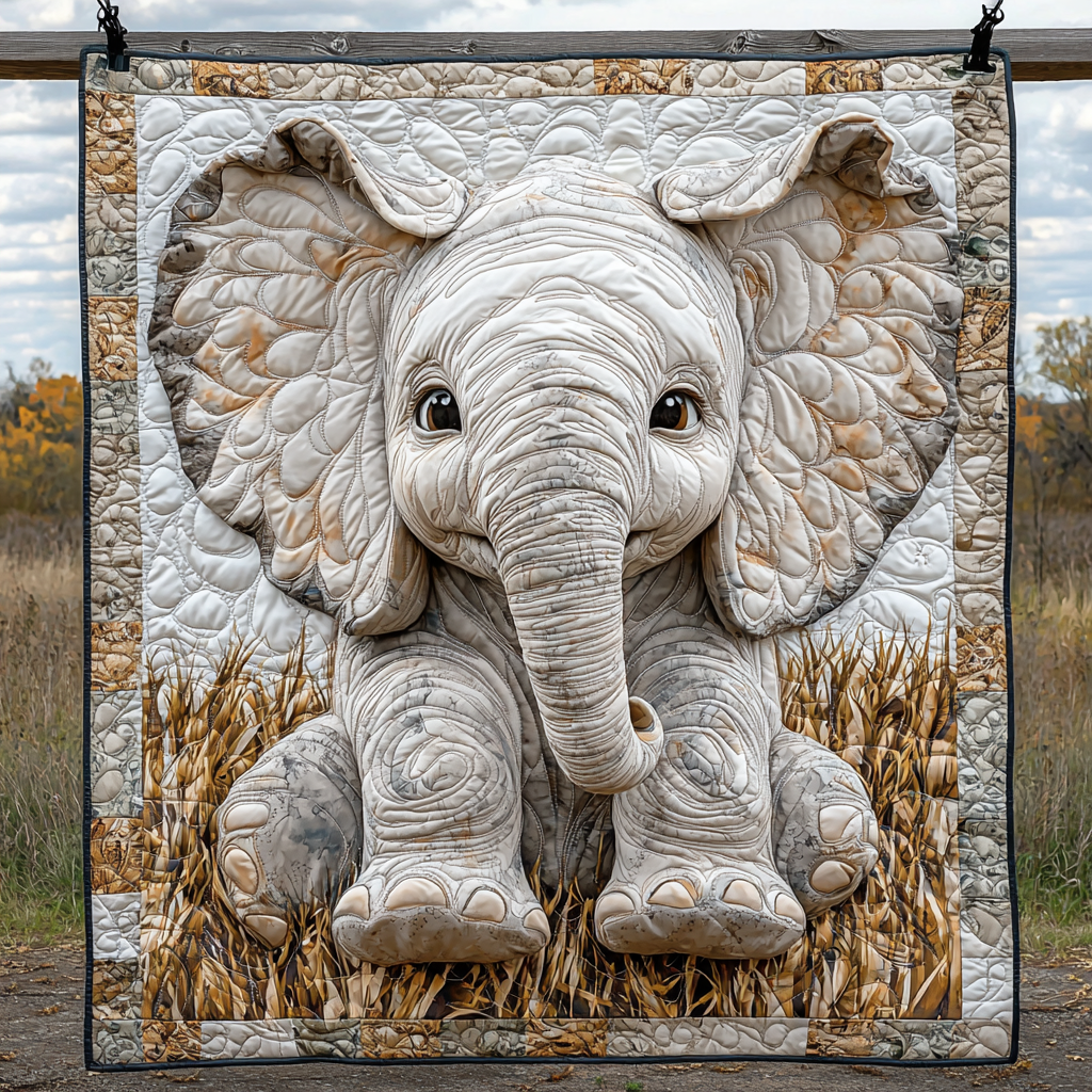 Elefantenbaby Relief Decke