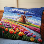 Tulpenfeld Windmühle Kissenbezug