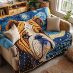 Schlafende Bulldoggen Patchwork Sofaüberwurf