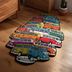 Bunte Hippiebus Parade Sonderform Decke