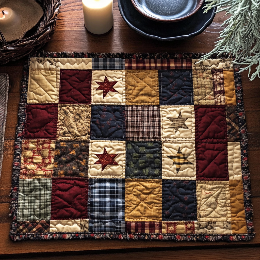 Vintage Sterne Patchwork Untersetzer