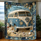 Vintage Hippiebus Strand Decke