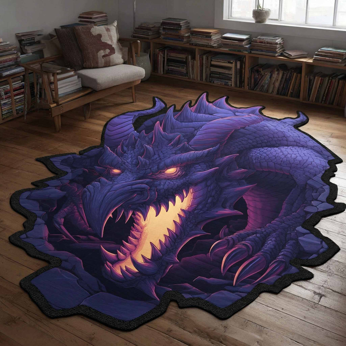 Violetter Drache Leerenschlund Sonderform Decke