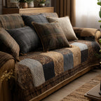 Rustikales Bauernhof Patchwork Sofaüberwurf