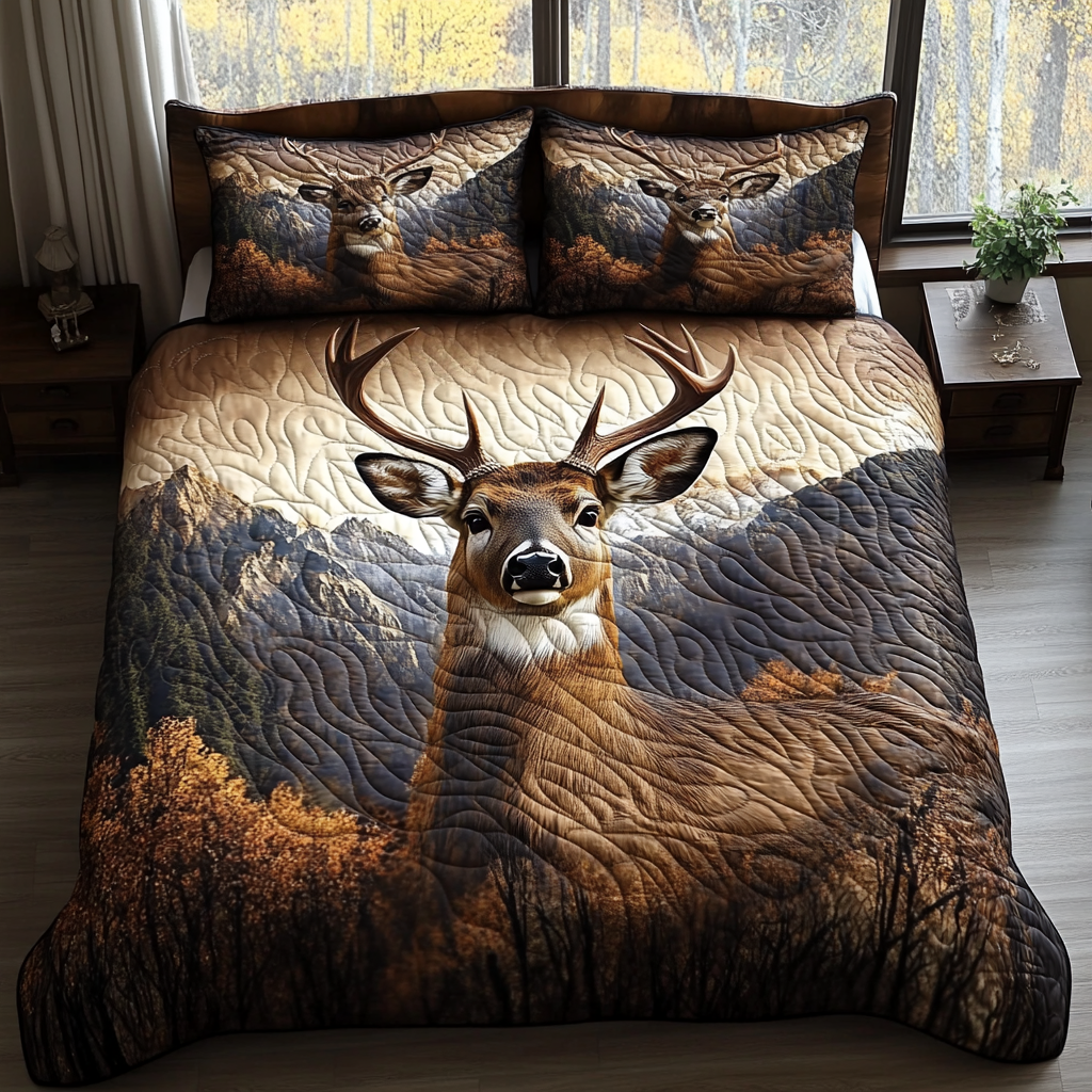 Schlafender Bär Waldtier 3-teiliges Bettwäsche-Set