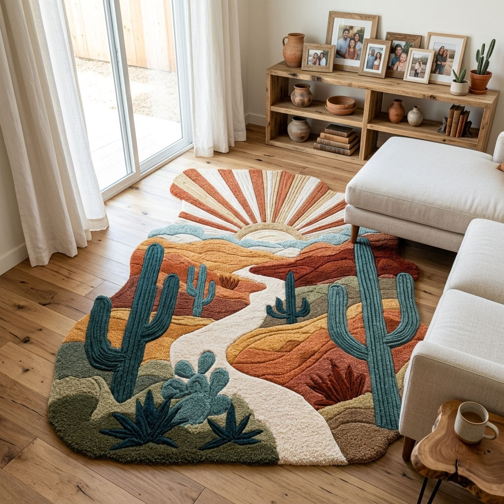 Wilde Wüstenblüten Kaktus Sonderform Decke