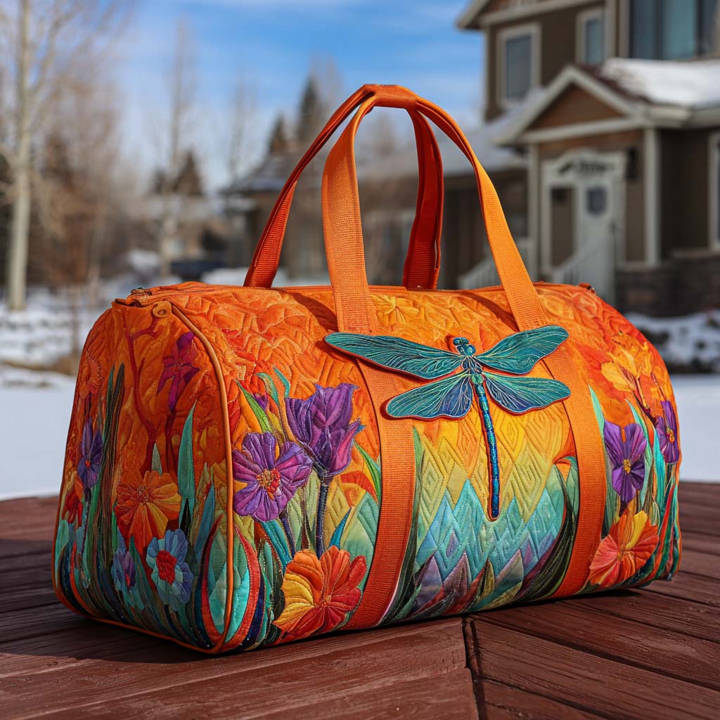 Reisetasche – Flügel und Wildblumen