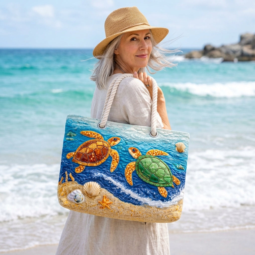 Strandtasche - Schildkröten am Strand