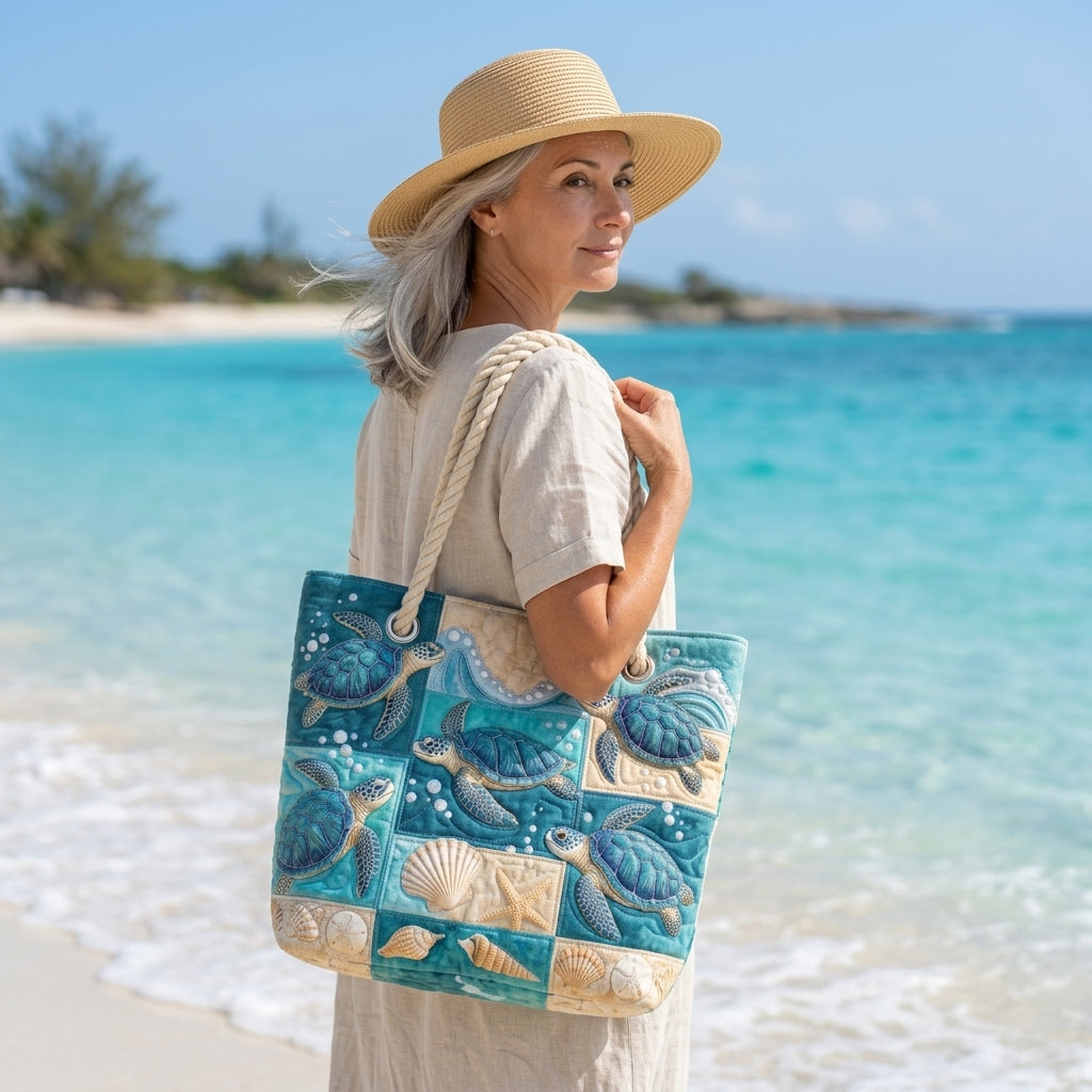 Strandtasche - Schildkröten-Patchwork