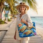 Strandtasche - Schildkröten im Wasser