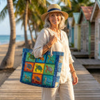 Strandtasche - Regenbogenschildkröten