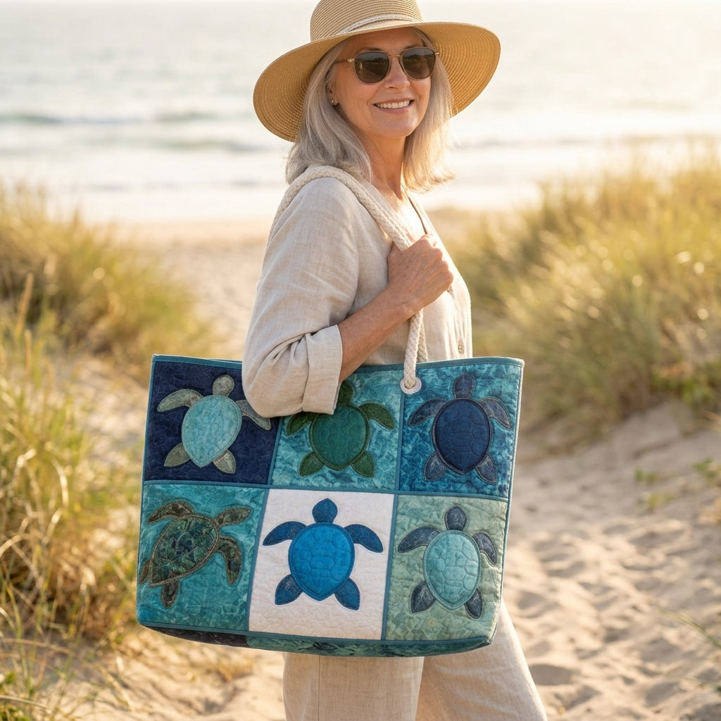 Strandtasche - Blaue Schildkröten im Meer