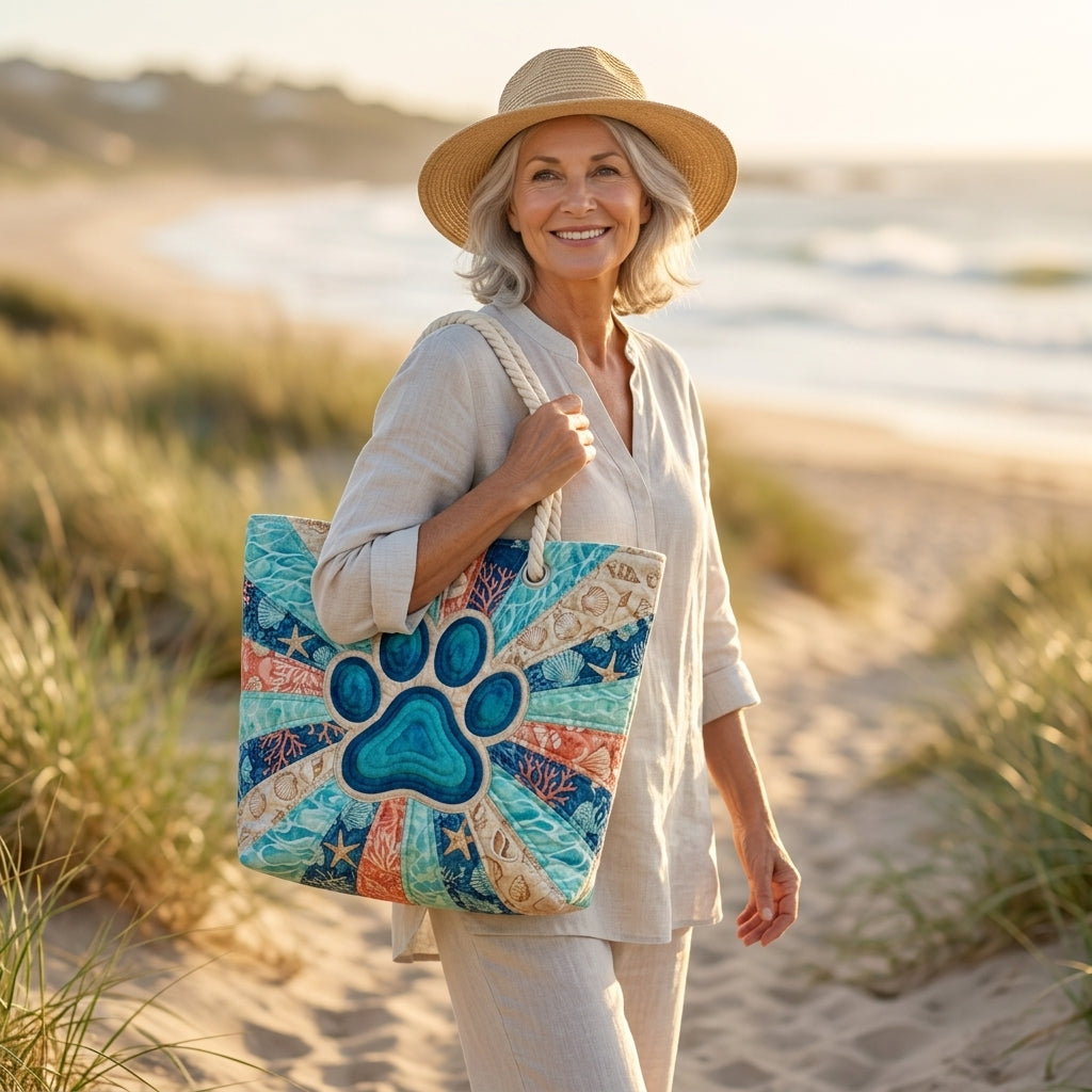 Strandtasche - Riesenpfoten in Farben