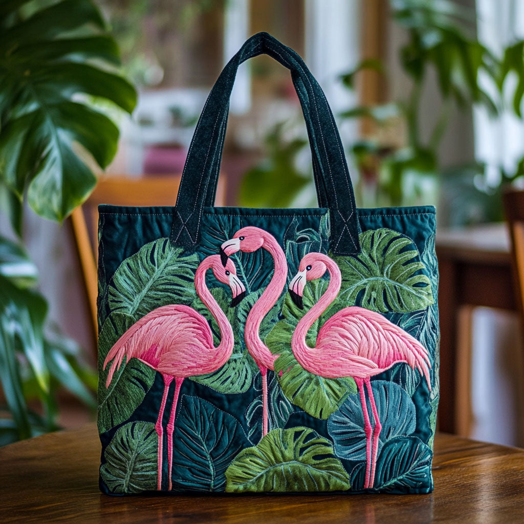 Handgemachte Tasche – Tropischer Flamingo