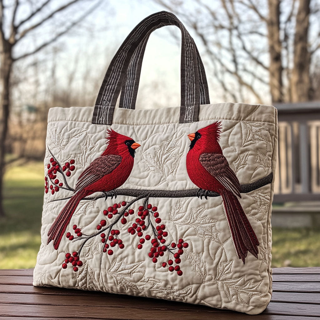Handgemachte Tasche – Rot Vogelpaar