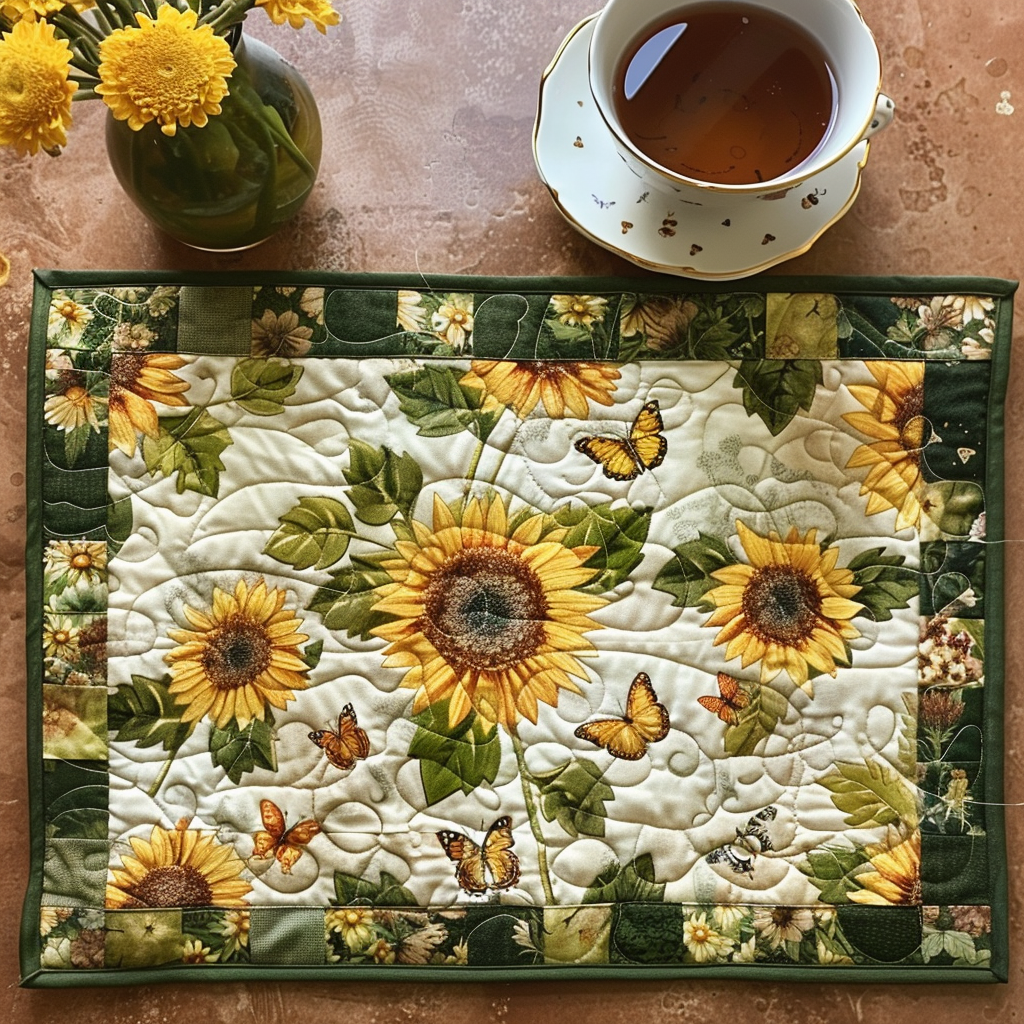 Zitronengelbe Sonnenblume Untersetzer