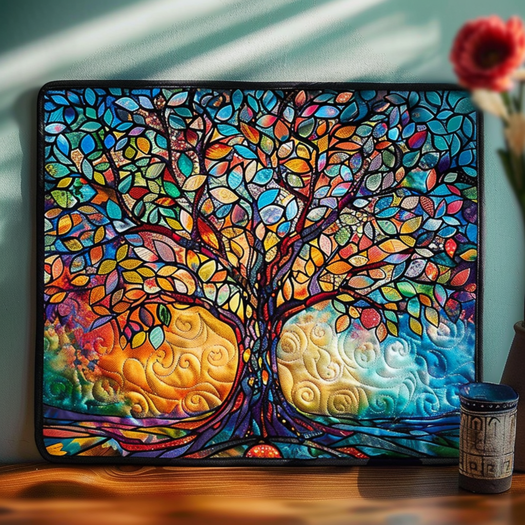 Gälischer Knotenbaum Glaskunst Untersetzer