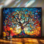 Immergrüner Baum Glaskunst Untersetzer