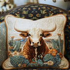 Longhornrind Wüste Kissenbezug