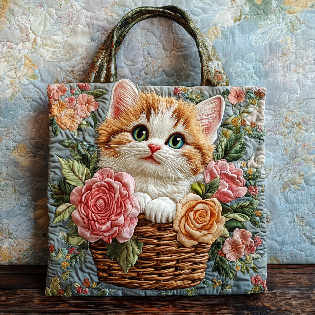 Handgemachte Tasche – Blühende Kätzchen