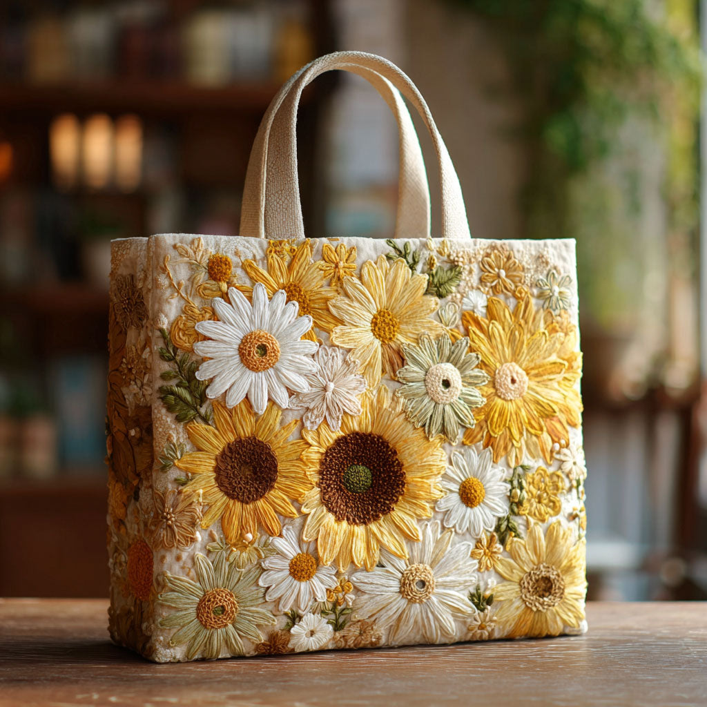 Handgemachte Tasche – Sonnenblumenwiese