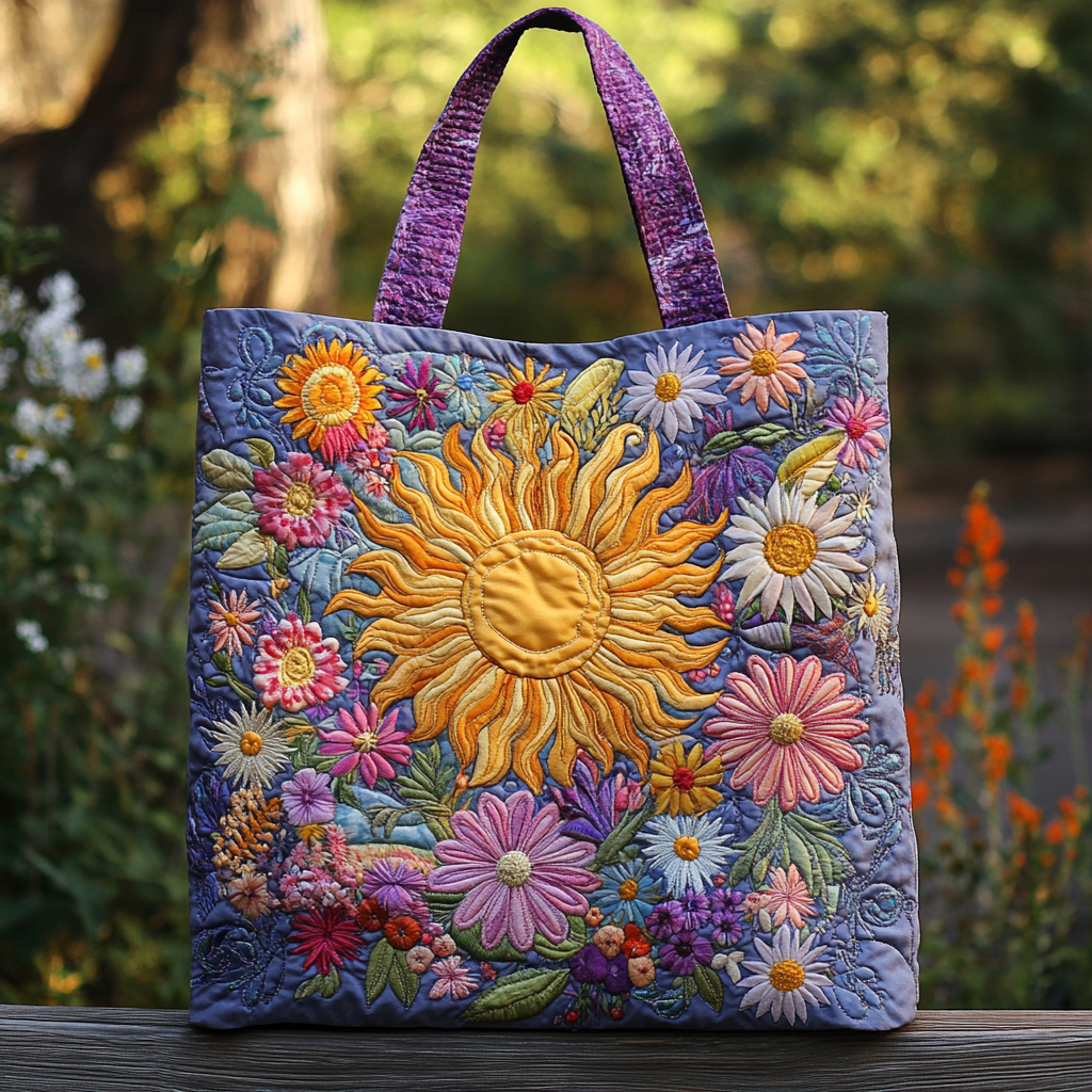 Handgemachte Tasche – Sonnenscheinblumen