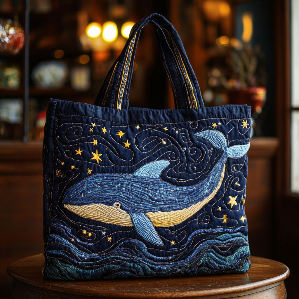 Handgemachte Tasche – Wal in Mitternacht