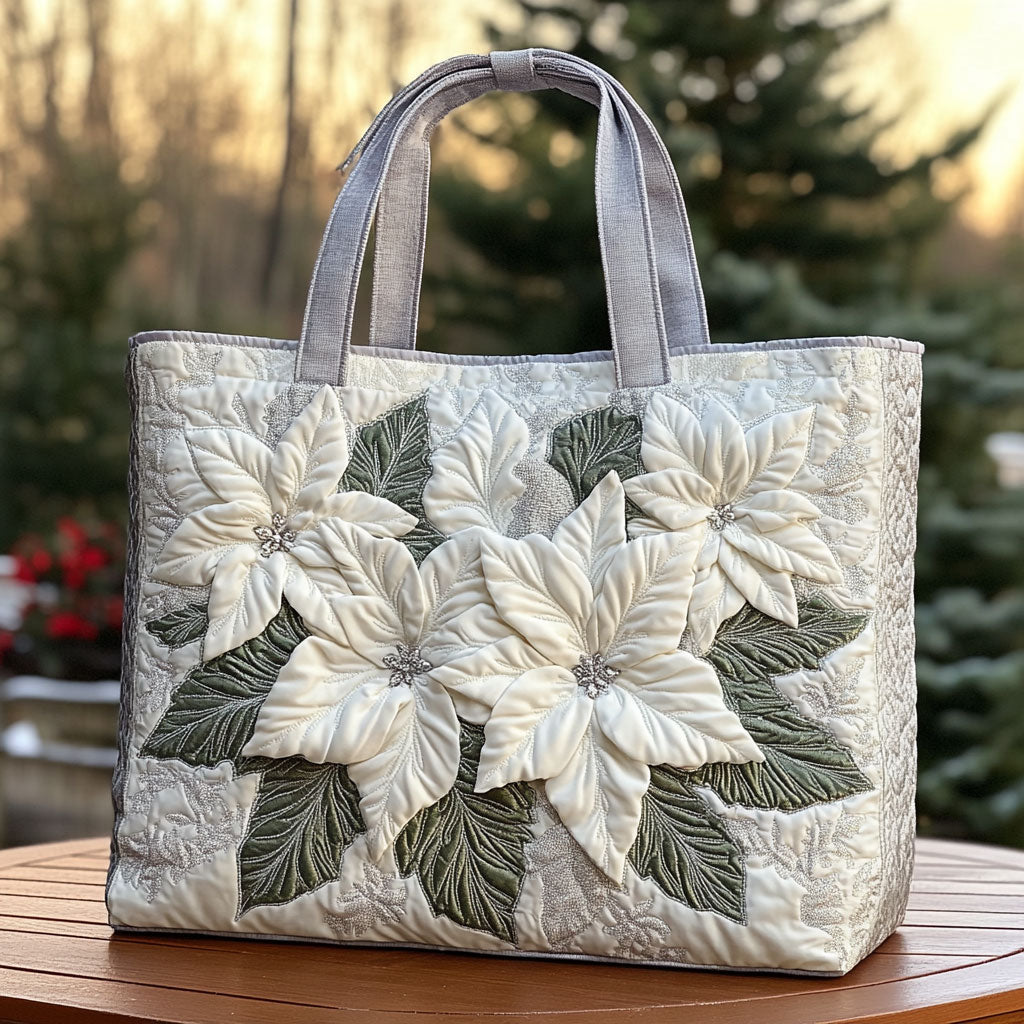 Handgemachte Tasche – Schneeflocke und Blütenblätter
