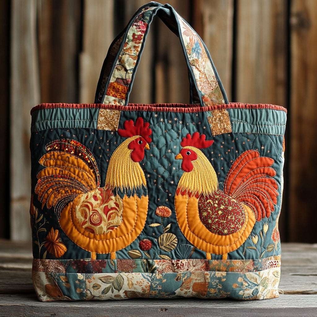 Handgemachte Tasche – Henne im Dorfgarten