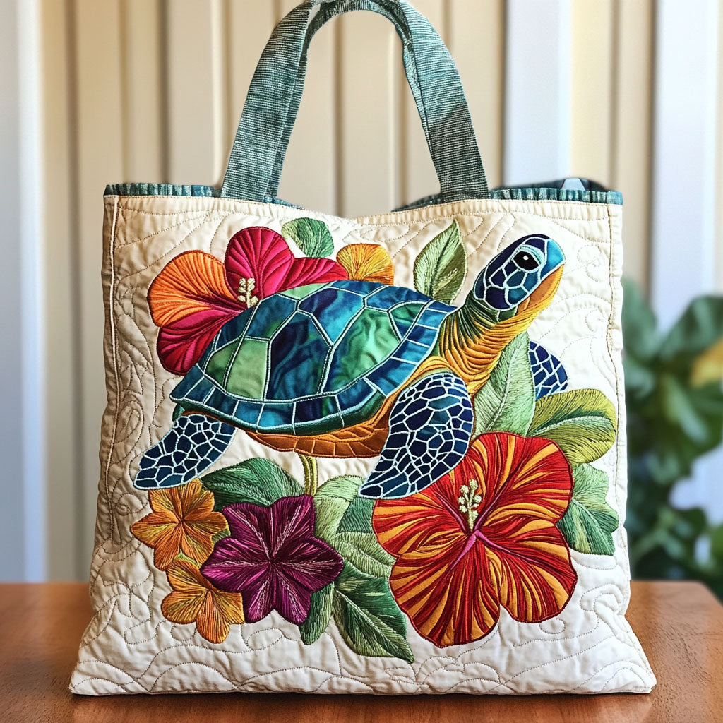 Handgemachte Tasche – Blühende Schildkröte