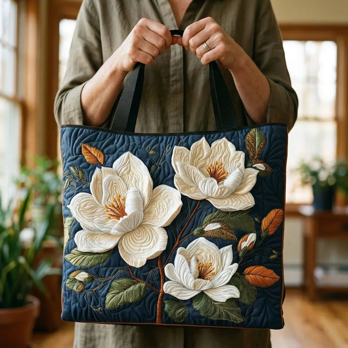 Handgemachte Tasche – Delikate Magnolie